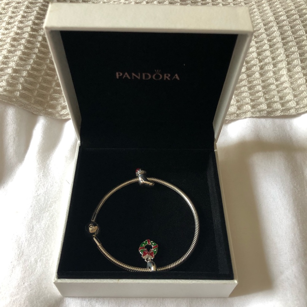 Pandora Bracelet with 2 Christmas Charms
